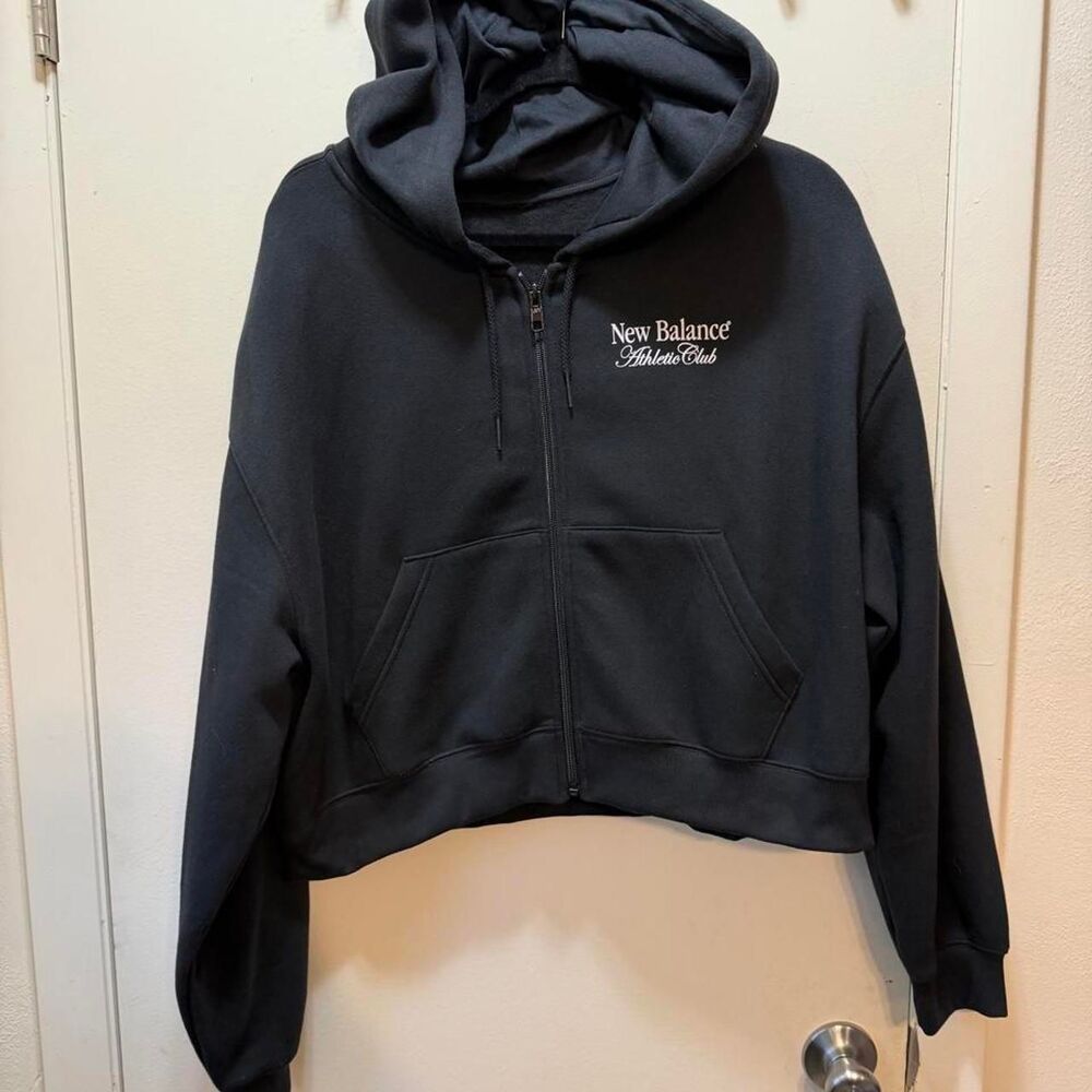New-balance Women's Black and Grey Hoodie